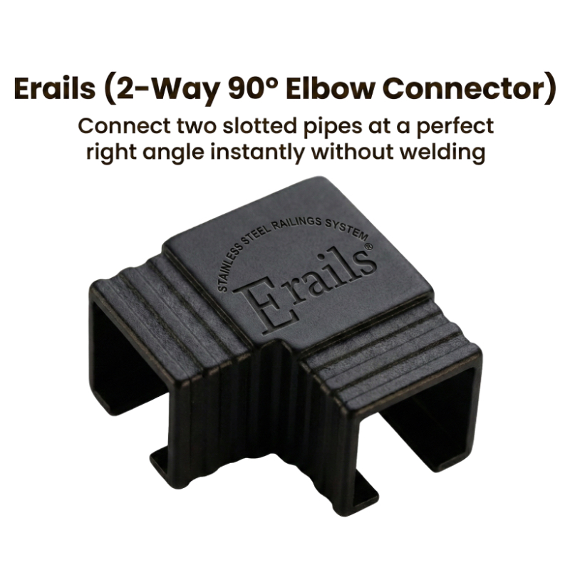 Erails Black L-Bend